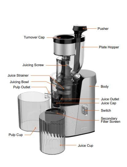 skg wide chute juicer
